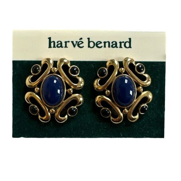Harve Benard Vintage Earrings 80’s 90’s Goldtone Jewelry - Picture 2 of 7